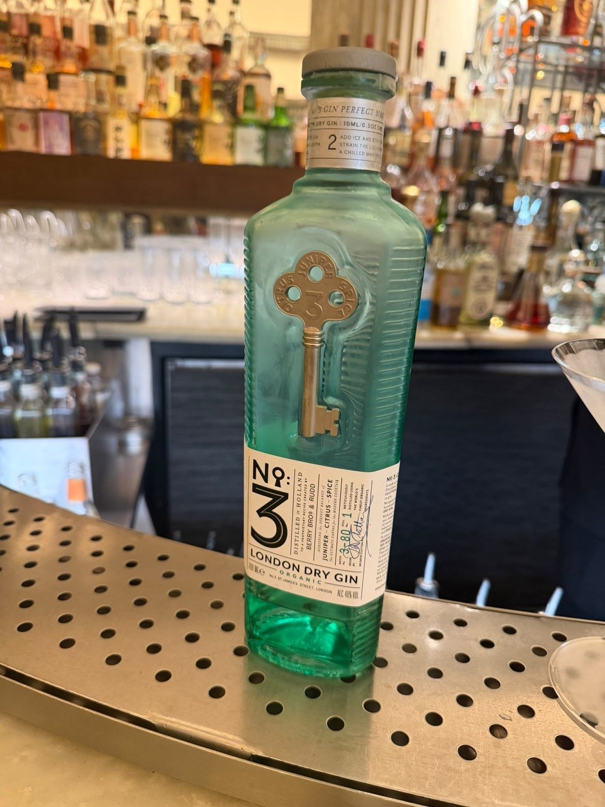 No. 3 gin at the bar