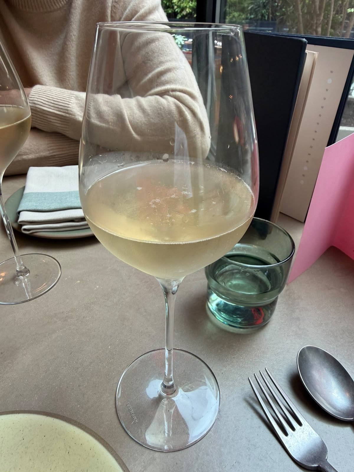 A glass of wine