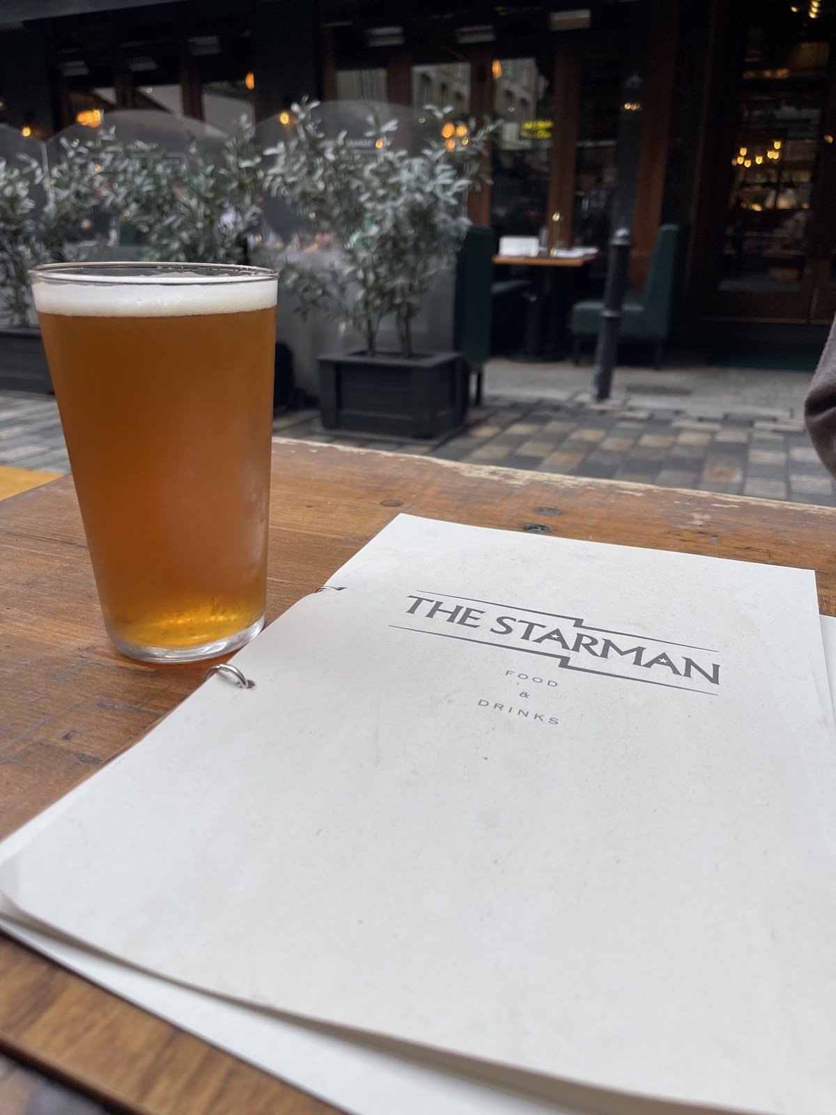 Our opening pint