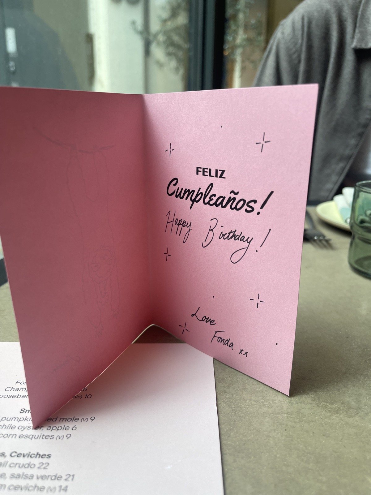 The birthday card
