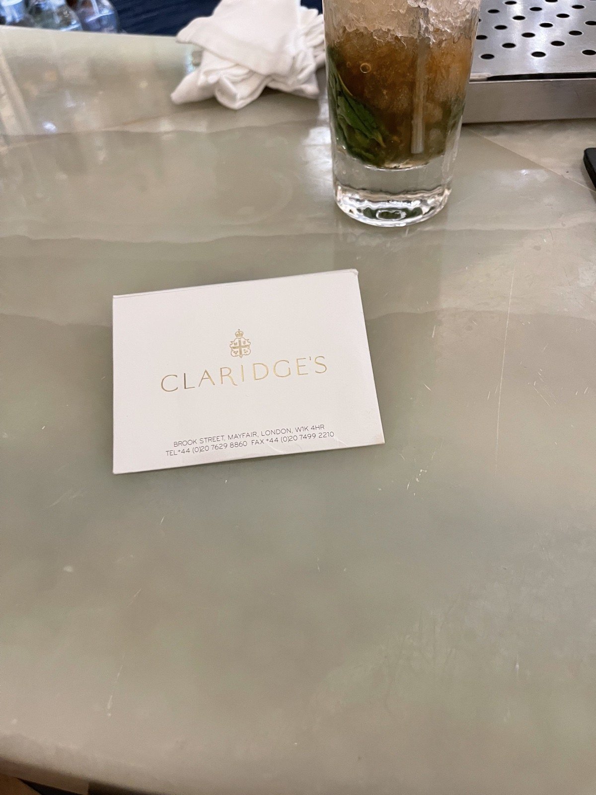 Claridge’s details