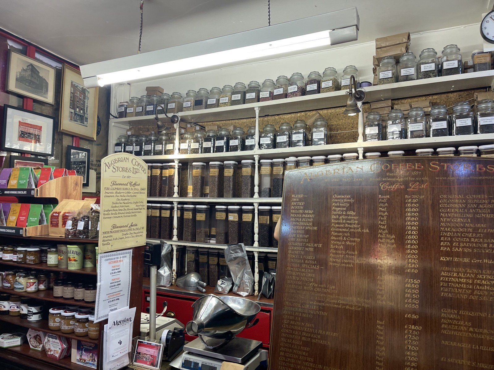 Coffee jars and equipment